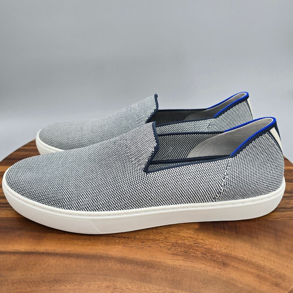 Rothy's Slip On Sneakers Women's 11 Blue Gray Knit Original Casual Comfort Shoes - Picture 3 of 8